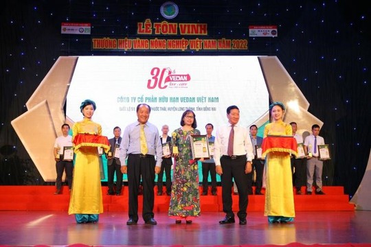 Vedan Việt Nam tiếp tục được vinh danhThương hiệu vàng nông nghiệp Việt Nam - Ảnh 1.
