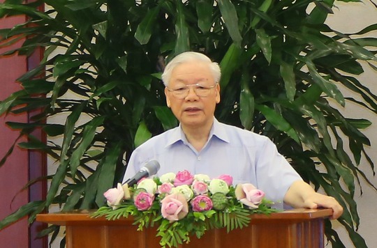 Hình ảnh Tổng Bí thư Nguyễn Phú Trọng gặp mặt đại biểu người có công với cách mạng tiêu biểu toàn quốc - Ảnh 1.