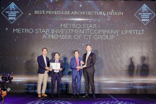 Metro Star nhận giải thưởng “Dự án phức hợp có thiết kế kiến trúc đẹp nhất Việt Nam 2022” - Ảnh 1.