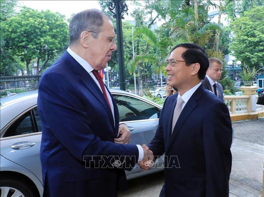 Bộ trưởng Ngoại giao Bùi Thanh Sơn hội đàm với Bộ trưởng Ngoại giao Nga Sergey Lavrov - Ảnh 1.
