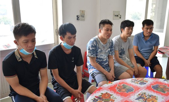 5 bị can tại cơ quan điều tra. ảnh Trọng Tín