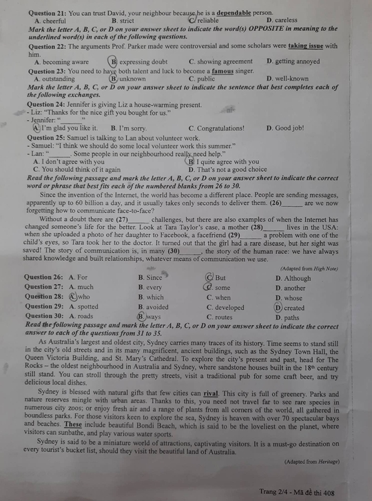 Kỳ thi tốt nghiệp THPT năm 2022: Môn Ngoại ngữ dễ, mời xem gợi ý giải đề - Ảnh 6.