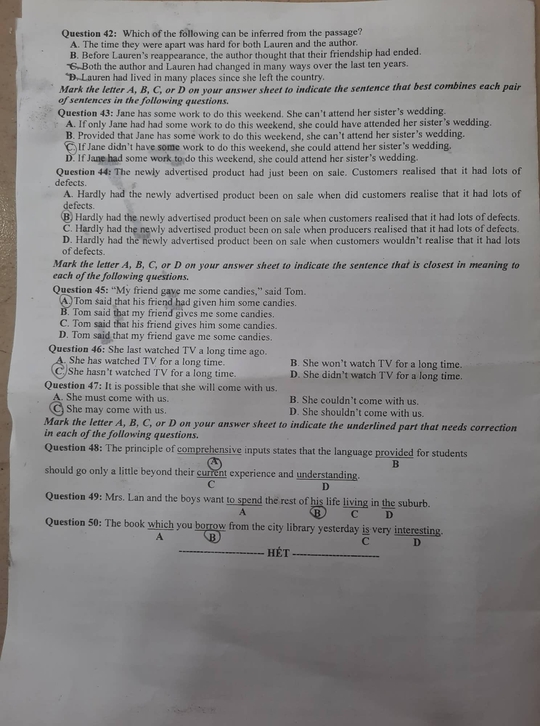 Kỳ thi tốt nghiệp THPT năm 2022: Môn Ngoại ngữ dễ, mời xem gợi ý giải đề - Ảnh 8.