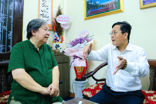 Mai vàng nhân ái thăm GS Lê Văn Lan và NSƯT Ngọc Thoa - Ảnh 4.