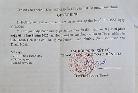 Vụ kiện UBND TP Thanh Hóa ra tòa: Người khởi kiện liên tục vắng mặt - Ảnh 1.