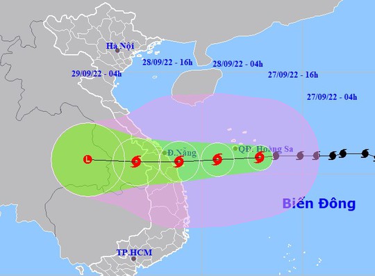 Siêu bão Noru dự báo giật cấp 16 đổ bộ vào miền Trung lúc rạng sáng 28-9 - Ảnh 1.
