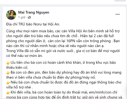Nhiều khu nghỉ dưỡng cao cấp, villa ở Quảng Nam đón người dân tránh bão Noru miễn phí - Ảnh 1.