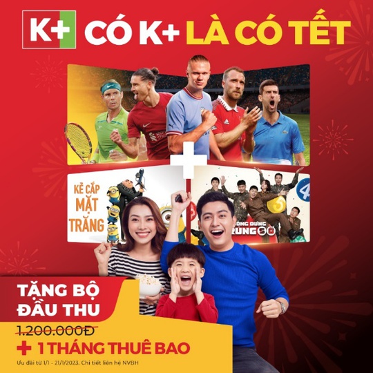 Có K+ là có Tết: Tặng miễn phí bộ đầu thu HD dịp Tết 2023 - Ảnh 1.