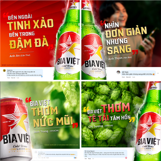 Bia Việt “tung hoành” mạng xã hội nhờ quảng cáo từ cảm nhận người dùng - Ảnh 2.