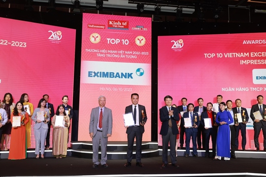 Eximbank vào Top 10 Thương hiệu mạnh Việt Nam - Tăng trưởng ấn tượng năm 2023 - Ảnh 1.