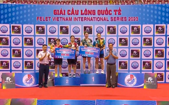 Cặp VĐV Văn Hải - Vân Anh giành  Á quân giải cầu lông FELET Vietnam International Series 2023 - Ảnh 6.