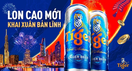 Tiger Beer gửi lời chúc khai Xuân bản lĩnh với lon cao mới - Ảnh 1.