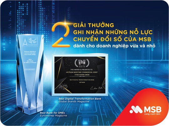 MSB nhận 2 giải thưởng quốc tế về giải pháp cho doanh nghiệp - Ảnh 1.