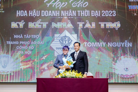NTK Tommy Nguyễn tài trợ độc quyền trang phục cho Hoa hậu Doanh nhân Thời đại 2023 - Ảnh 4.