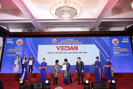 Vedan Việt Nam tiếp tục giữ vững danh hiệu Hàng Việt Nam chất lượng cao năm 2023 - Ảnh 1.