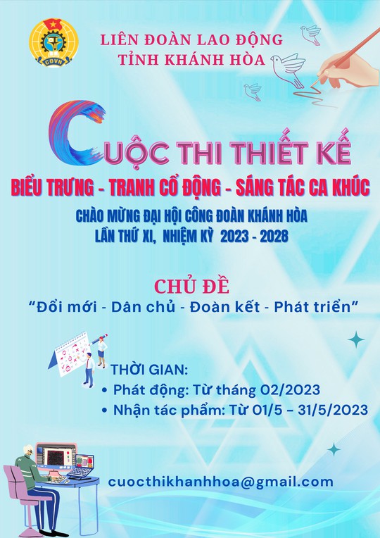 Phát động cuộc thi sáng tác chào mừng Đại hội Công đoàn Khánh Hòa - Ảnh 1.