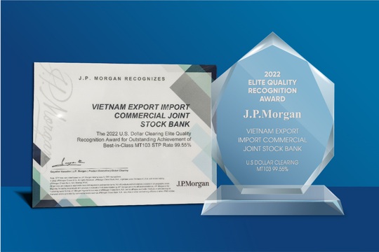 Eximbank tiếp tục nhận giải thưởng Chất lượng thanh toán quốc tế xuất sắc - Ảnh 1.