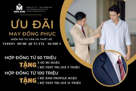 Đồng phục Hoàng Vy Mon Amie ưu đãi lớn cho các doanh nghiệp - Ảnh 1.