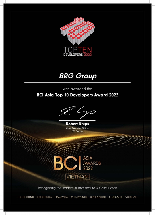 Tập đoàn BRG lần thứ 3 liên tiếp được vinh danh tại giải thưởng Asia Awards 2022 - Ảnh 2.
