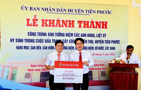 Agribank tài trợ 5 tỉ đồng xây dựng Khu tưởng niệm cuộc đấu tranh Cây Cốc - Ảnh 1.