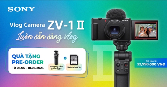 Sony ra mắt máy ảnh Vlog với ống kính zoom siêu rộng ZV-1 II - Ảnh 1.