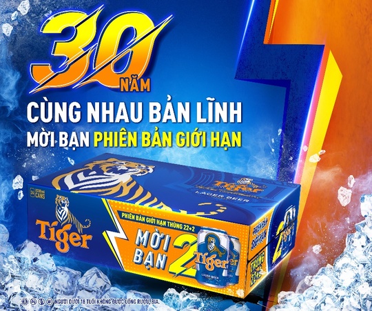 Tiger Beer ra mắt phiên bản thùng giới hạn đánh dấu mốc 30 năm phát triển tại Việt Nam - Ảnh 1.