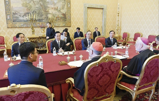 Chủ tịch nước Võ Văn Thưởng hội kiến Giáo hoàng Francis - Ảnh 3.
