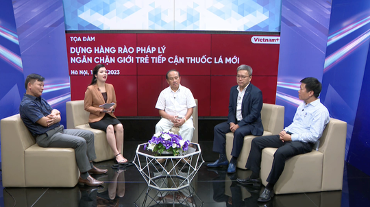Tọa đàm “Dựng hàng rào pháp lý ngăn chặn giới trẻ tiếp cận thuốc lá mới” - Ảnh 1. Tọa đàm “Dựng hàng rào pháp lý ngăn chặn giới trẻ tiếp cận thuốc lá mới” - Ảnh 1.