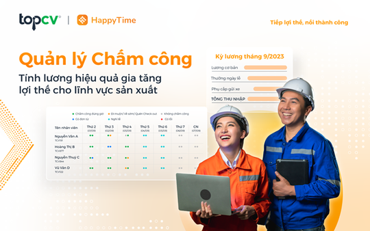 Quản lý Chấm công - Tính lương hiệu quả gia tăng lợi thế cho lĩnh vực sản xuất - Ảnh 1.