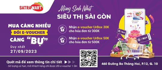 Nhiều khuyến mại hấp dẫn mừng sinh nhật Satramart Siêu thị Sài Gòn - Ảnh 1.