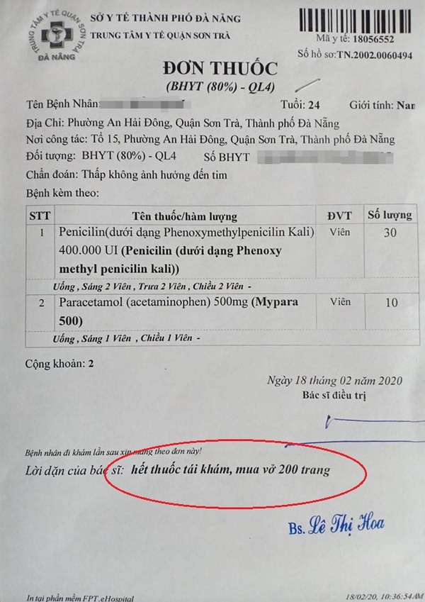 Đà Nẵng Không Chỉ Đạo Mua Vở 200 Trang Để Làm Sổ Khám Bệnh - Báo Người Lao  Động