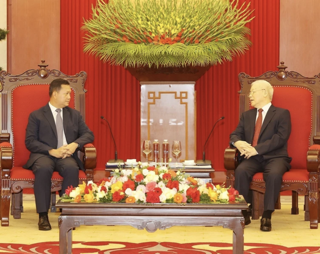 Tiếp Thủ tướng Campuchia, Tổng Bí thư nhấn mạnh truyền thống đoàn kết, gắn bó- Ảnh 3.