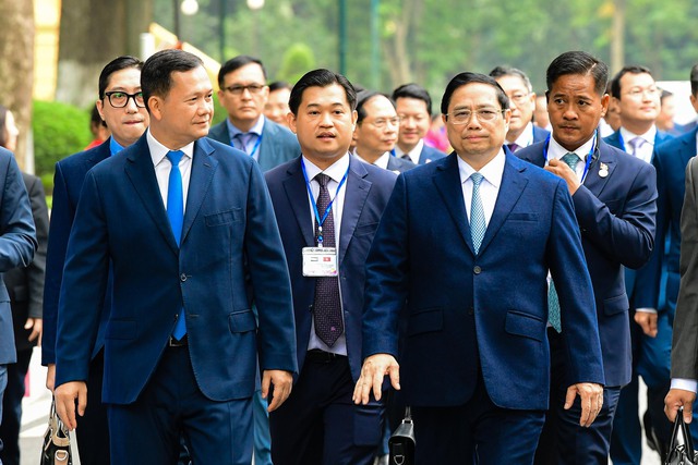 Cận cảnh Thủ tướng Phạm Minh Chính chủ trì lễ đón Thủ tướng Campuchia Hun Manet- Ảnh 17.