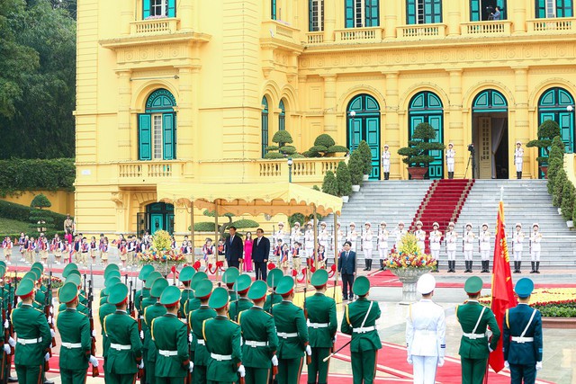 Cận cảnh Thủ tướng Phạm Minh Chính chủ trì lễ đón Thủ tướng Campuchia Hun Manet- Ảnh 6.