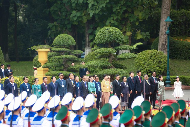 Cận cảnh Thủ tướng Phạm Minh Chính chủ trì lễ đón Thủ tướng Campuchia Hun Manet- Ảnh 9.