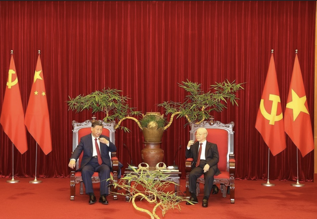 Tổng Bí thư Nguyễn Phú Trọng và Tổng Bí thư, Chủ tịch nước Tập Cận Bình dự tiệc trà- Ảnh 4.