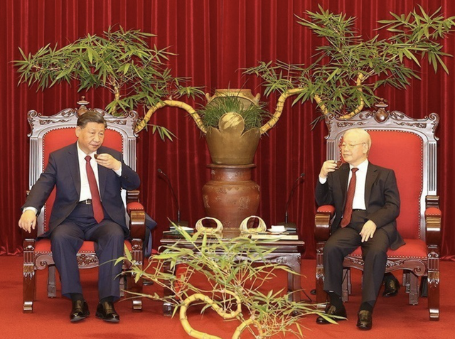 Tổng Bí thư Nguyễn Phú Trọng và Tổng Bí thư, Chủ tịch nước Tập Cận Bình dự tiệc trà- Ảnh 5.