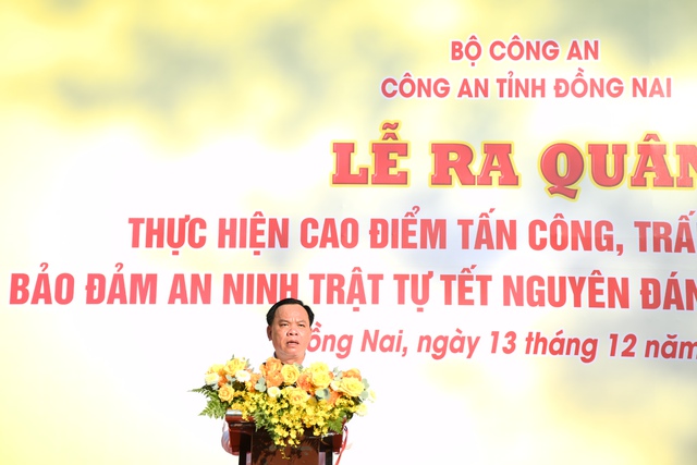 CLIP: Thiếu tướng Nguyễn Sỹ Quang phát lệnh tổng lực tấn công, trấn áp tội phạm dịp Tết 2024- Ảnh 1.