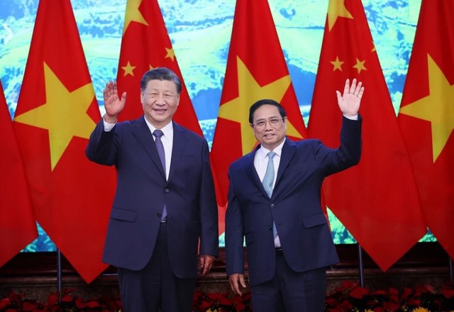 Thủ tướng Phạm Minh Chính hội kiến Tổng Bí thư, Chủ tịch Tập Cận Bình- Ảnh 2.