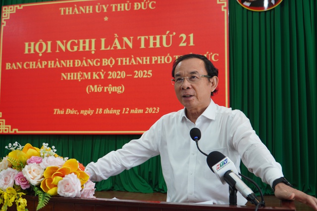 Bí thư Nguyễn Văn Nên nói về công tác cán bộ của TP Thủ Đức- Ảnh 1.