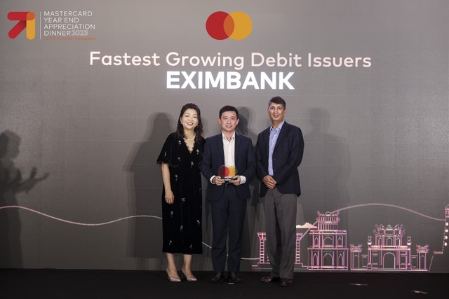 Eximbank đạt Giải thưởng "Fastest Growing Debit Issuers" từ Mastercard – bước tiến vững chắc trong lĩnh vực dịch vụ Thẻ- Ảnh 1.