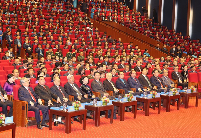 Lãnh đạo Đảng, Nhà nước và các đại biểu tại phiên khai mạc Đại hội XIII Công đoàn Việt Nam