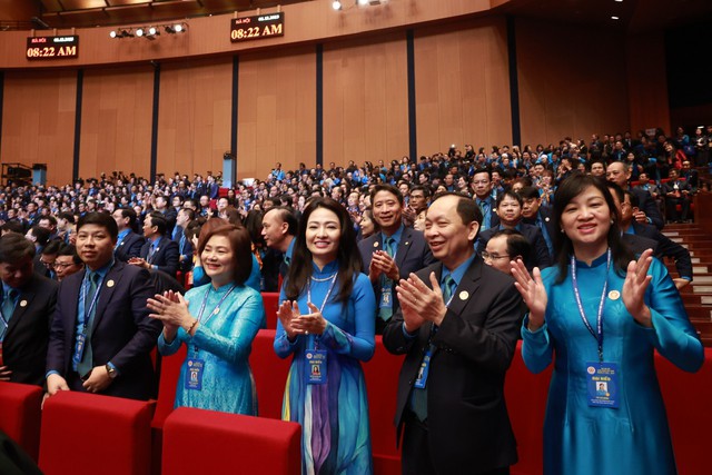 Tổng Bí thư Nguyễn Phú Trọng dự và chỉ đạo Đại hội XIII Công đoàn Việt Nam- Ảnh 4.