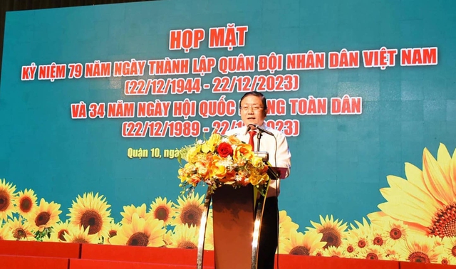 TP HCM: Quận 10 kỉ niệm 79 năm Ngày thành lập Quân đội nhân dân Việt Nam- Ảnh 1.