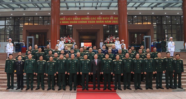 Chủ tịch nước Võ Văn Thưởng dự, chỉ đạo Hội nghị Quân chính toàn quân- Ảnh 4.