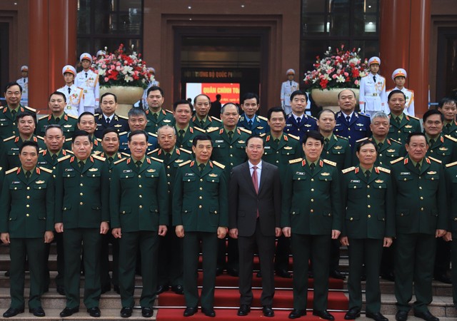 Chủ tịch nước Võ Văn Thưởng dự, chỉ đạo Hội nghị Quân chính toàn quân- Ảnh 5.