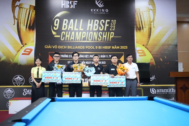 Cựu vô địch SEA Games Nguyễn Phúc Long đăng quang Giải Billiards pool 9 bi HBSF 2023- Ảnh 5.
