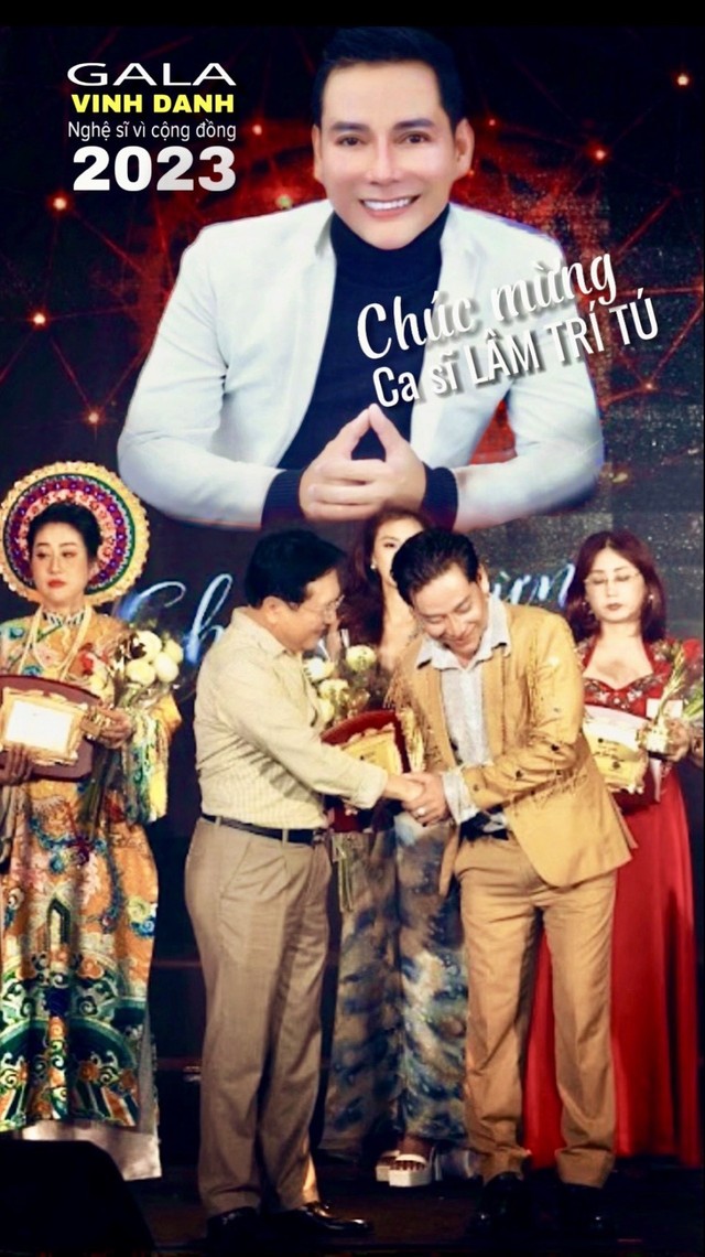 Ca sĩ Lâm Trí Tú xúc động khi nhận vinh danh nghệ sĩ vì cộng đồng- Ảnh 1.