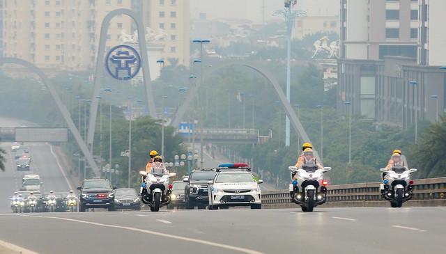 Dàn xe dẫn đoàn luyện tập đón khách quốc tế thăm Việt Nam- Ảnh 8.