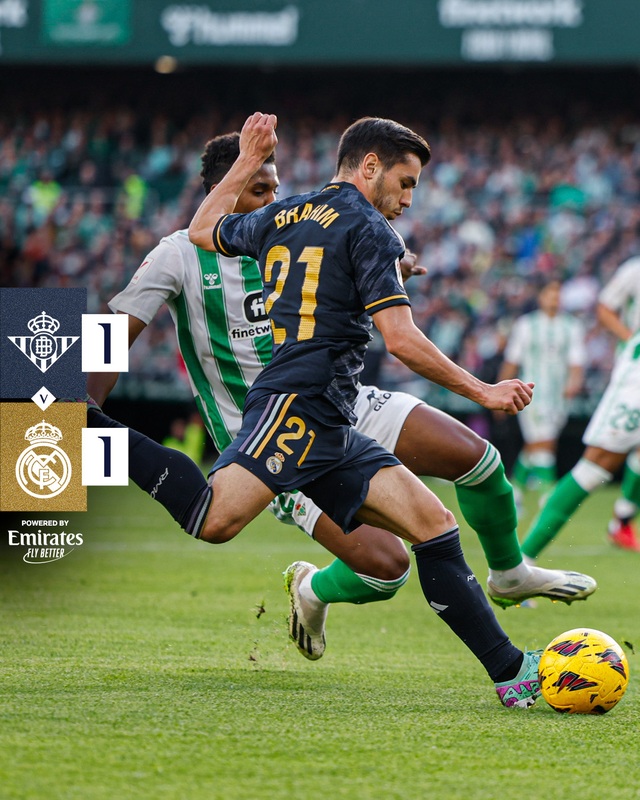 Hòa nhọc nhằn Real Betis, Real Madrid có nguy cơ mất vị trí dẫn đầu La Liga- Ảnh 3.